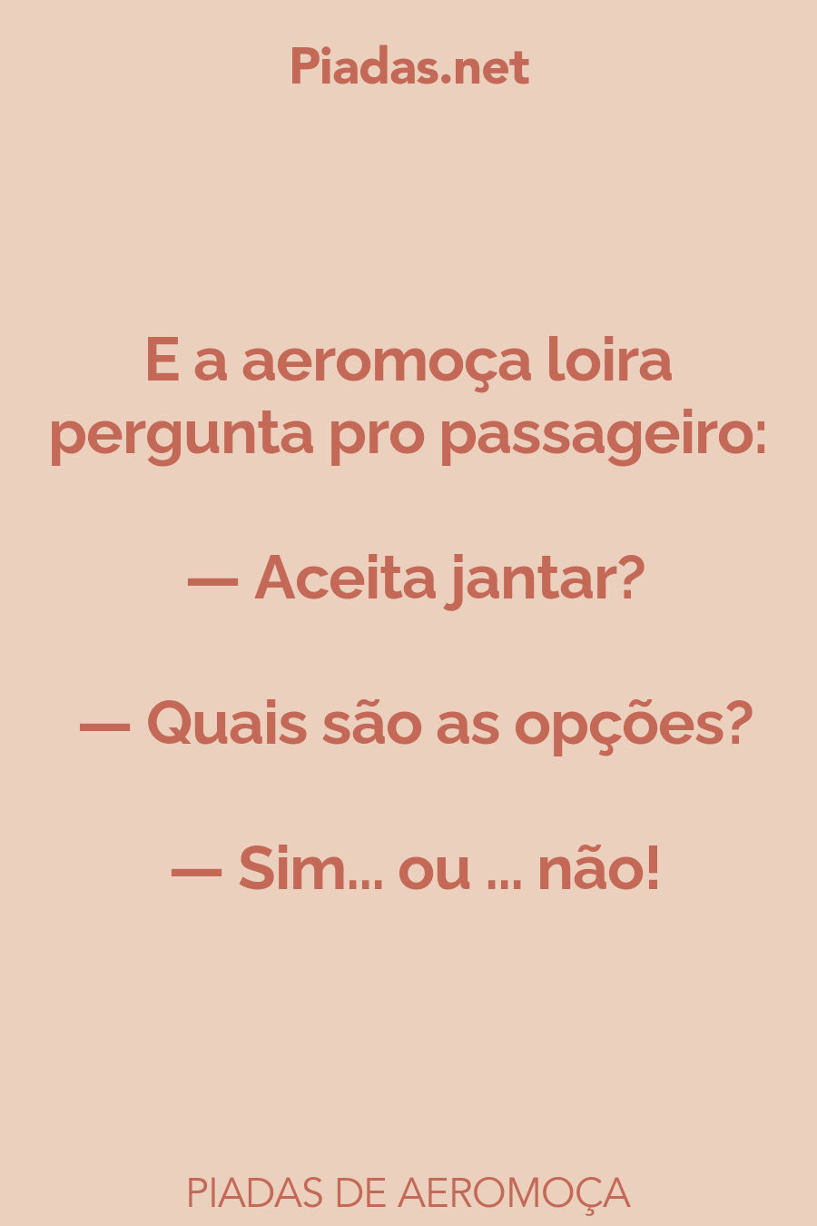 aeromoça piadas