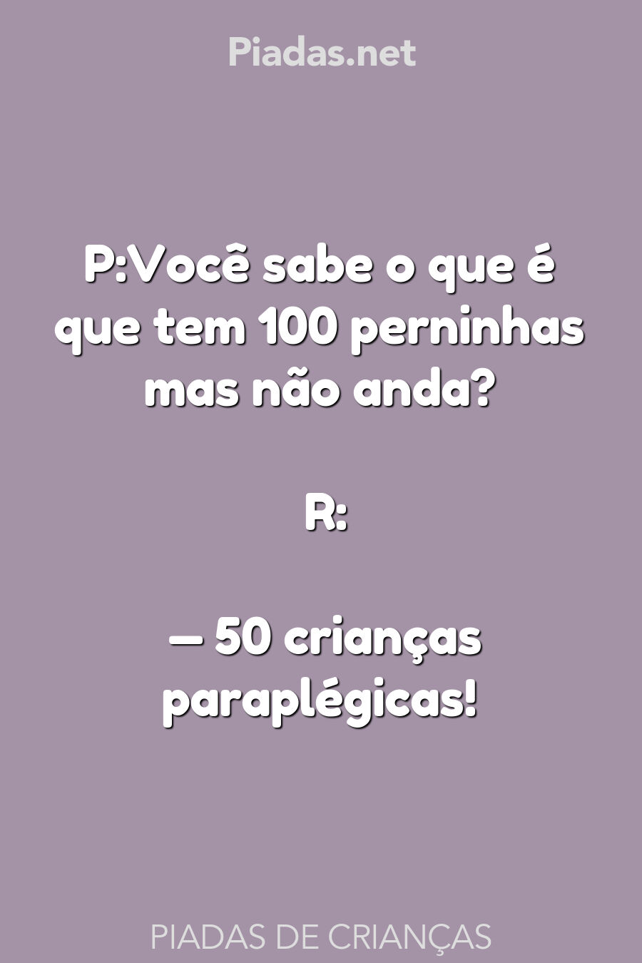 crianças piadas