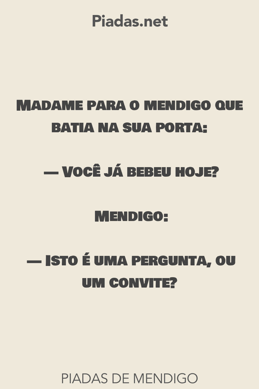 Piadas Engraçadas on X: O Peão e o Mendigo #Piadas #Mendigos Mais piadas em: / X