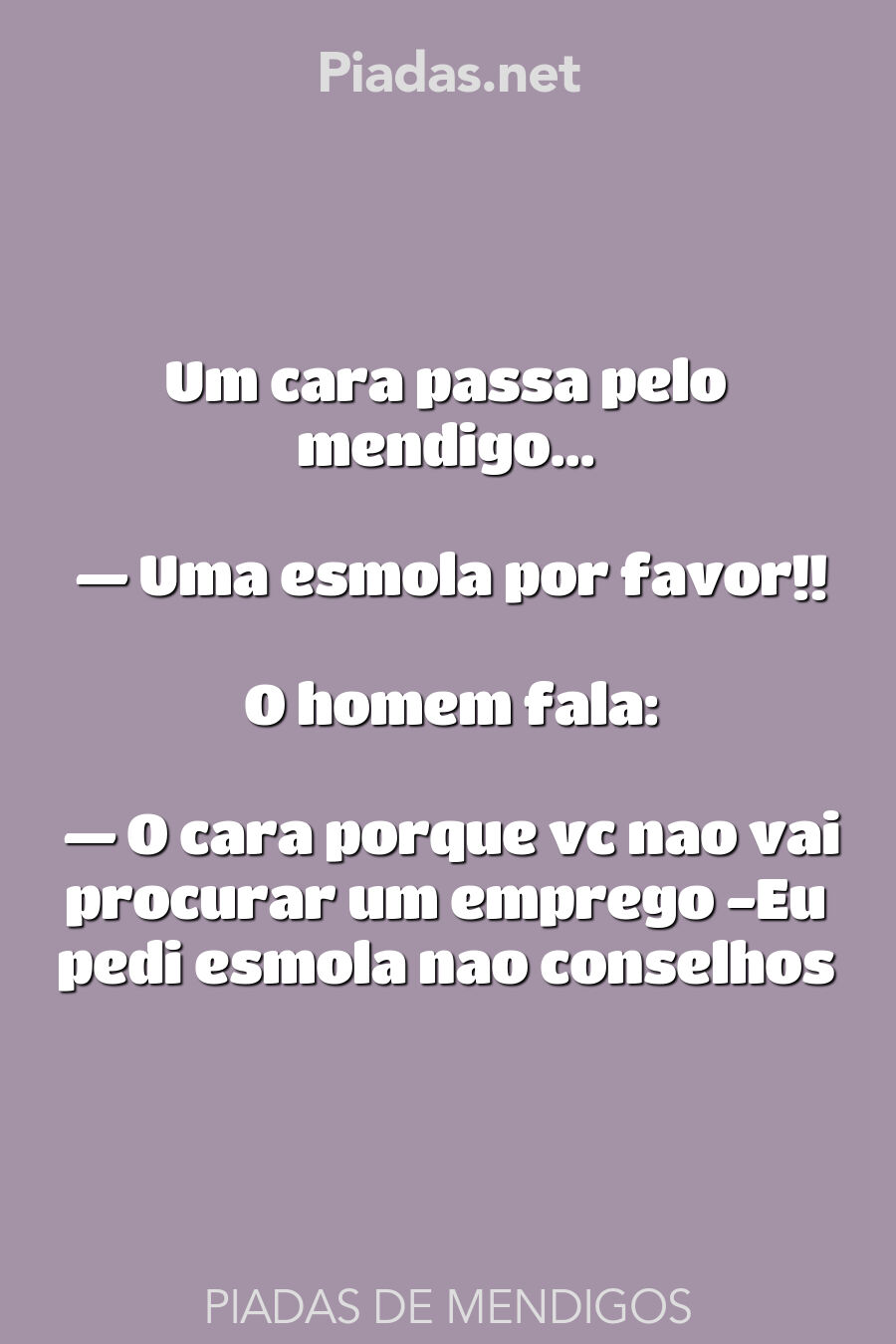 Piadas Engraçadas on X: O Peão e o Mendigo #Piadas #Mendigos Mais piadas  em:   / X