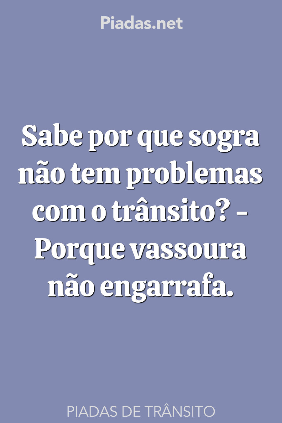 trânsito piadas